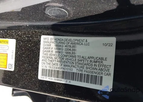 2023 Acura Integra A-Spec Technology from USA, damaged, VIN 19UDE4H69PA010163
